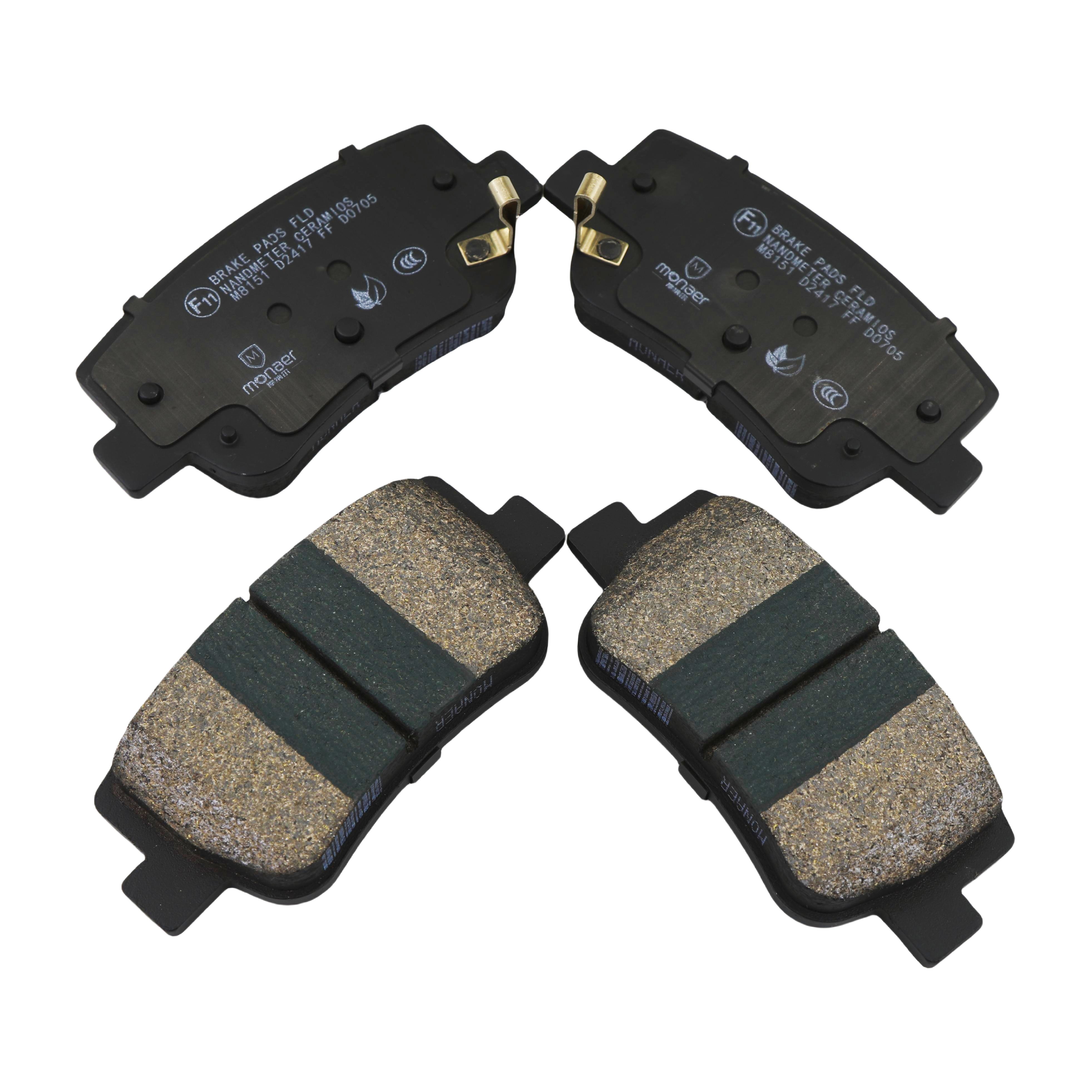 Monaer Brake Pads D2417 High Quality Ceramic Front Disc Brake Pad for Toyota