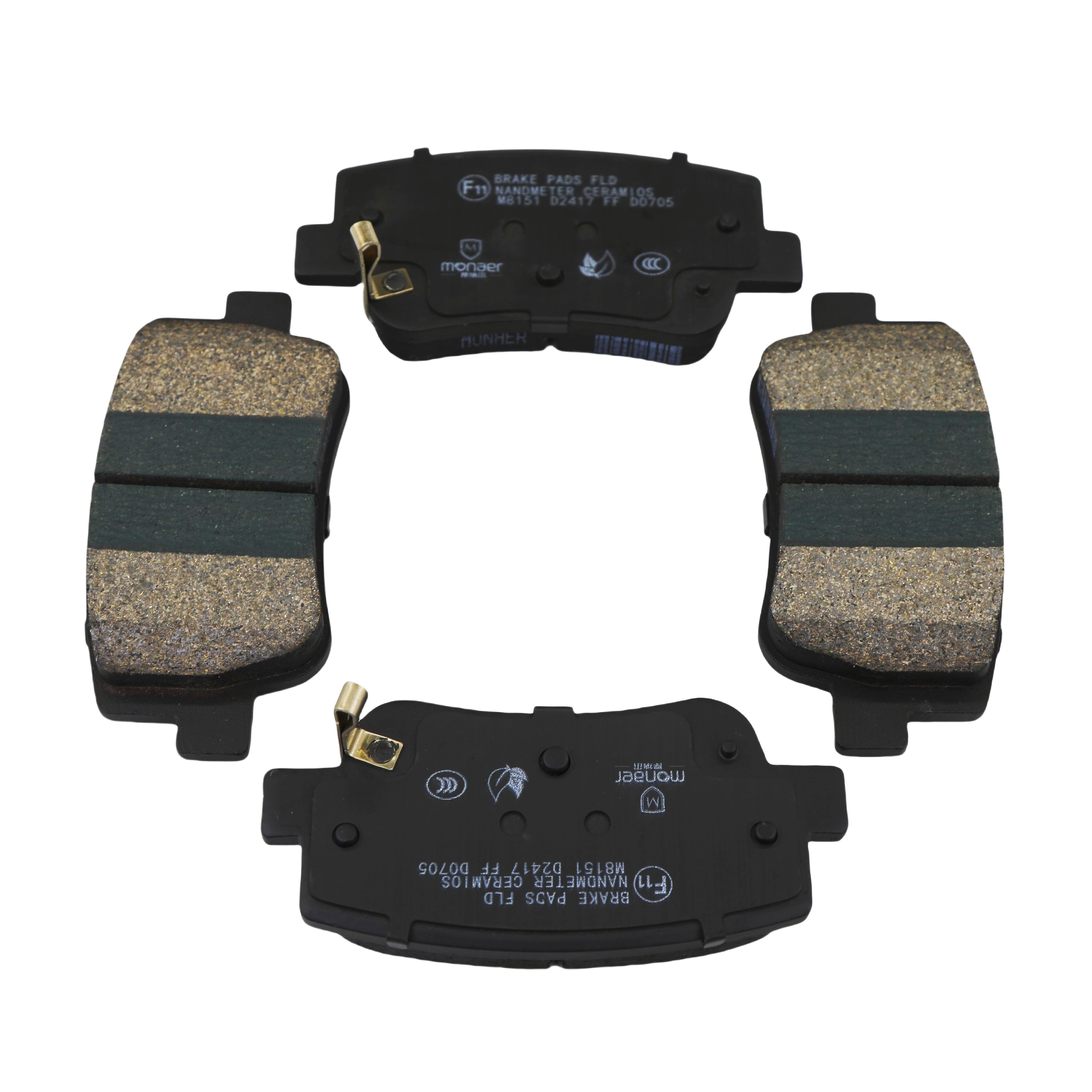 Monaer Brake Pads D2417 High Quality Ceramic Front Disc Brake Pad for Toyota