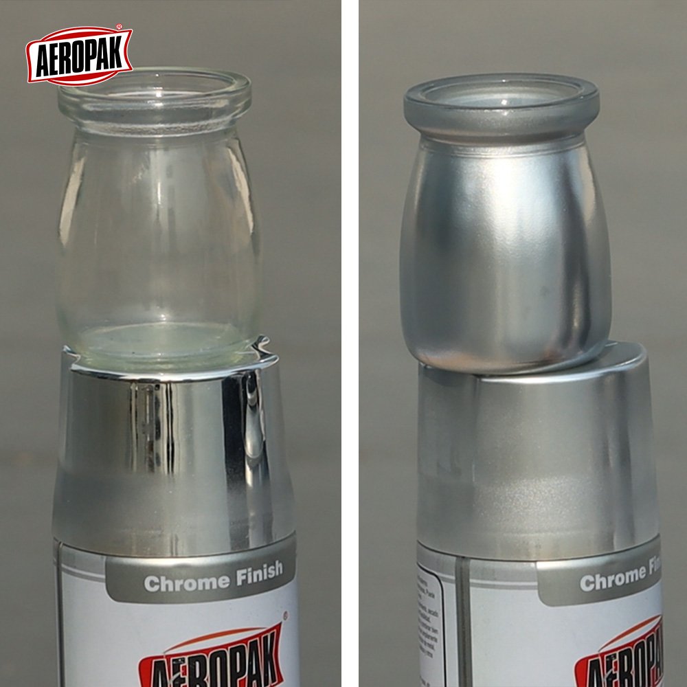 AEROPAK 400ML High-Gloss Silver Mirror Effect Coating Spray Paint Chrome Spray Paint