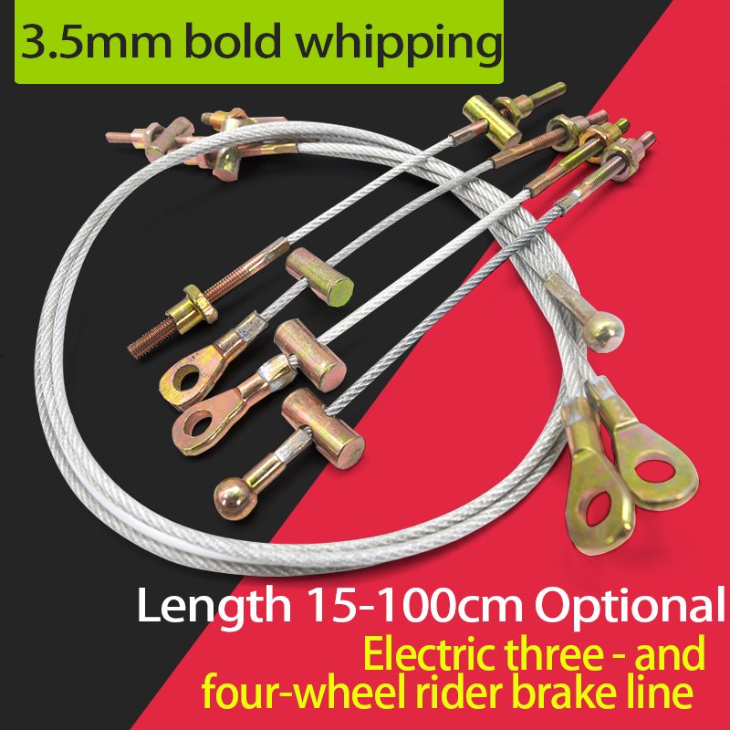 Electric Motorcycle Tricycle Handbrake Pull Cable Flat Head Brake Wire