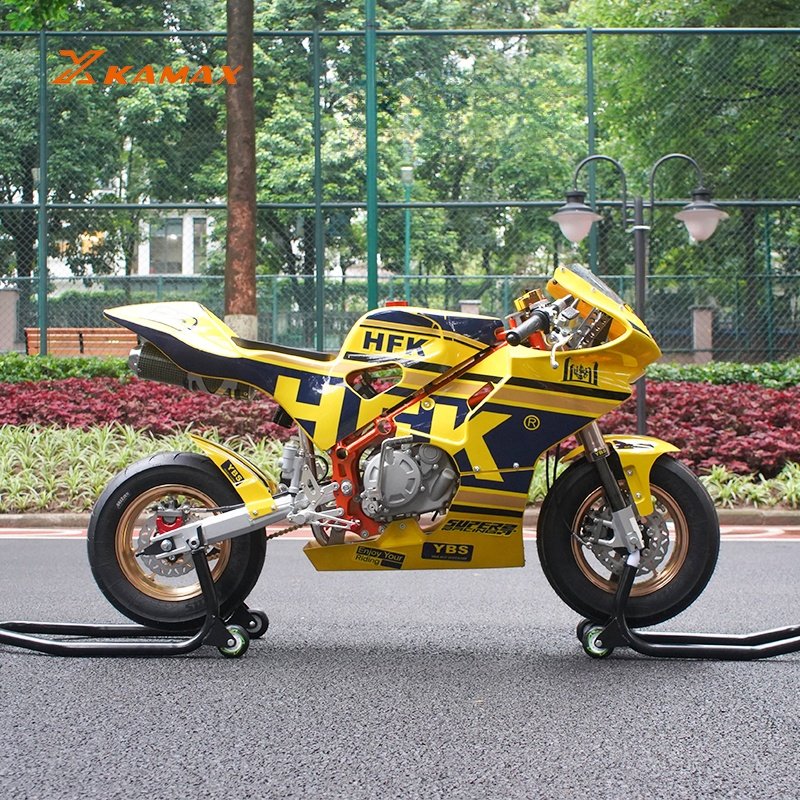 Kamax 2024 Children's Racing Motorcycle Double Cylinder Water Cooling High Quality Advanced Gasoline Motorbike Long Range