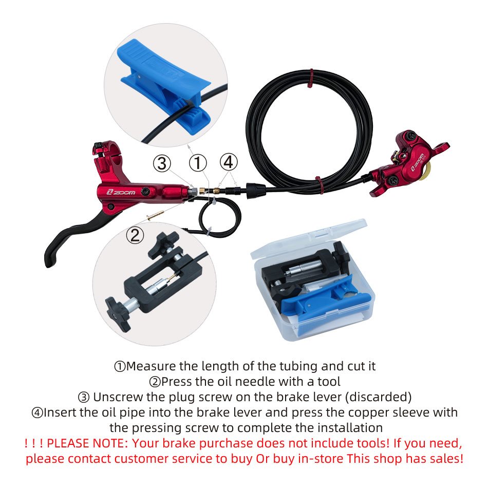 ZOOM HB876-E Electric Scooter Hydraulic Disc Brake Sensor Control Brake Ebike Power Off Oil Braking Set