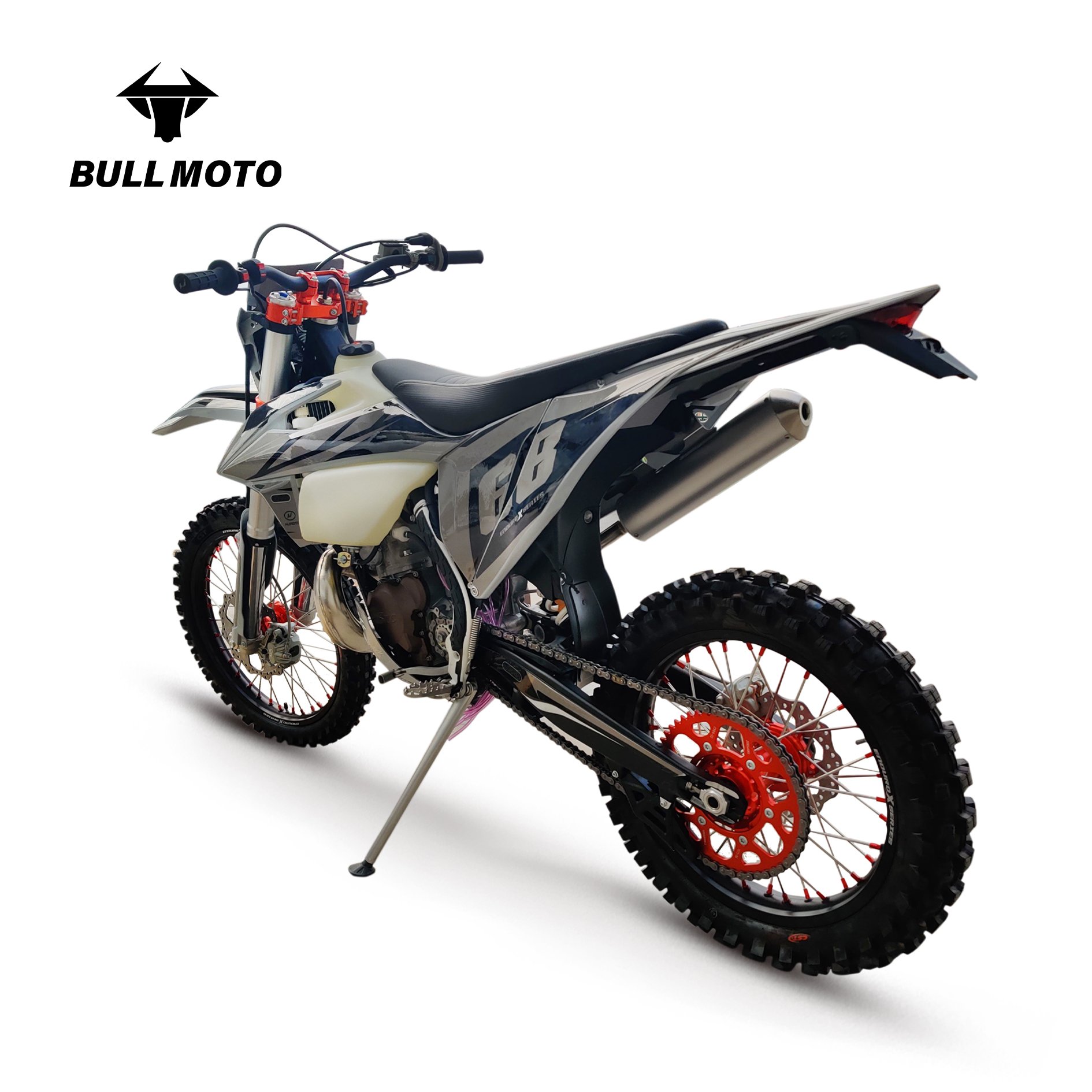E Adult Motocross Gasoline Dirt Bike 200cc 250cc 300cc Off-road Motorcycles 2 Stroke Moto a Gasolina Trailer for Adult Bicycle