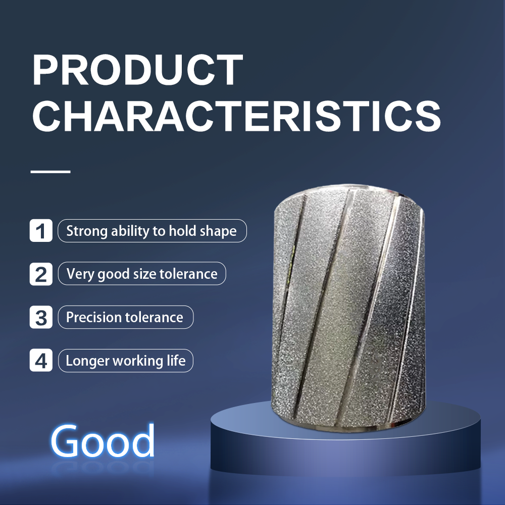 Ruizuan Electroplated Cylindrical Diamond Grinding Wheel Brake Pad Brake Lining Electroplated Diamond Drum Grinding Wheels