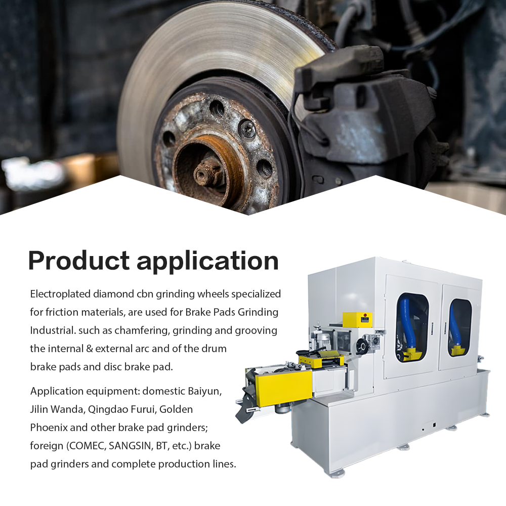 Ruizuan Electroplated Cylindrical Diamond Grinding Wheel Brake Pad Brake Lining Electroplated Diamond Drum Grinding Wheels