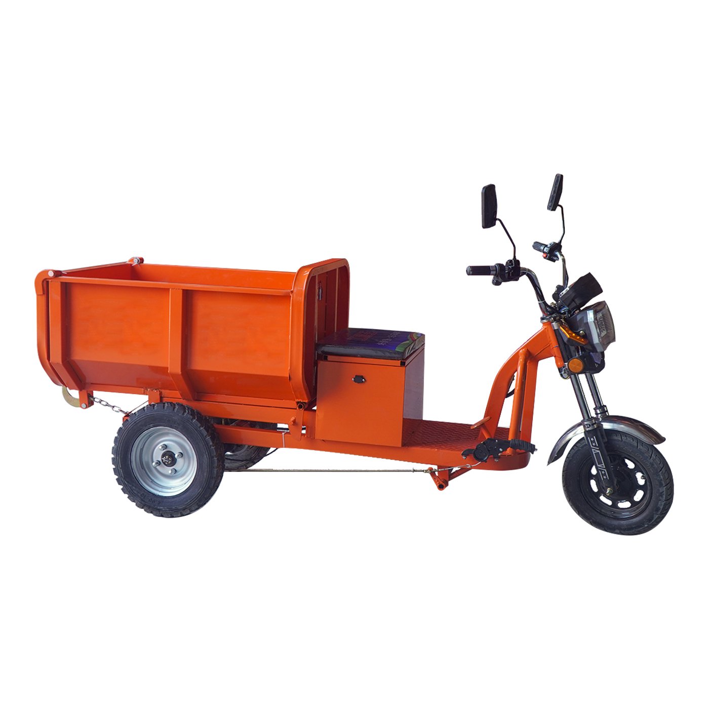 New Designed Electric Wheelbarrow With Motor and Brake 3 Wheels 500kg Capacity Battery Power Easy Turning Mini Dumper Trolley