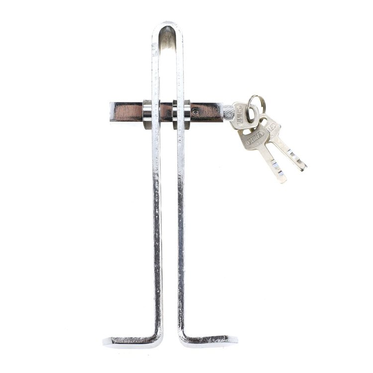 YH1810 Car Pedal Lock Brake and Clutch Security Lock Anti,front Brake and Clutch Locks,8 Holes Car Steel Brake Pedal Lock Clutch