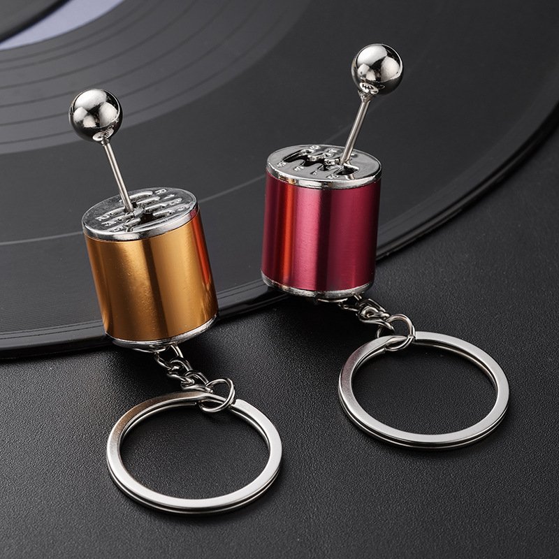 Creative Metal Keychain Turbo Shift Hub Brake Disc Shock Absorber Caliper Car Keychain Pendant