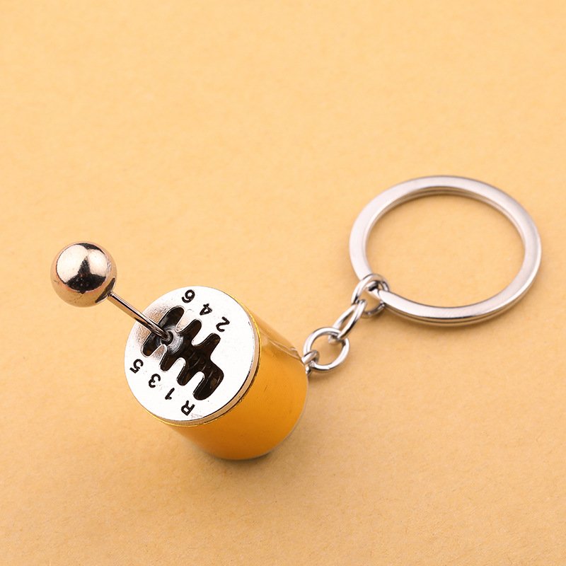 Creative Metal Keychain Turbo Shift Hub Brake Disc Shock Absorber Caliper Car Keychain Pendant