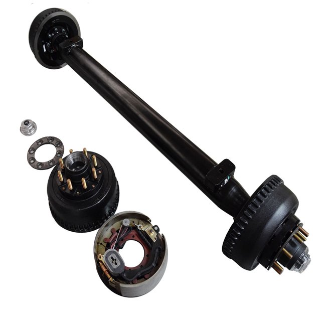 10K LBS Heavy Duty Trailer Axle Assembly With Electric Brakes and Hub and Drums Assembly