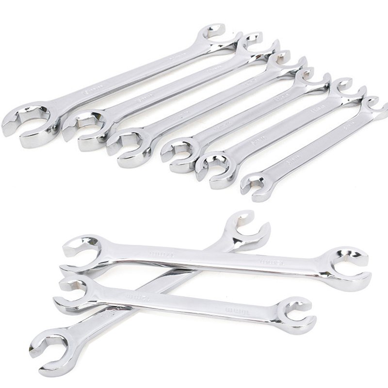 Flare Nut Oil Pipe Spanner Set of Keys Full Hand Tool Brake Wrench for Car Repair Flare Nut Wrench Opening Spanner Kit