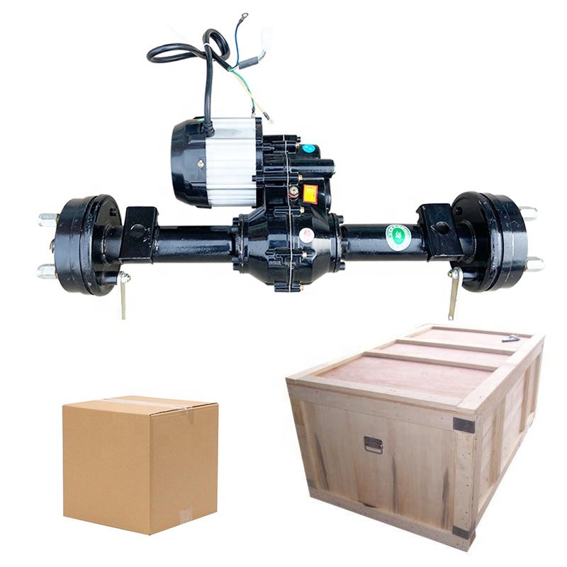 48V 700W 800W 1000W Electric Drive Axle Reducer Brushless Motor Drum Brake Differential Trike Rear Axle Kit