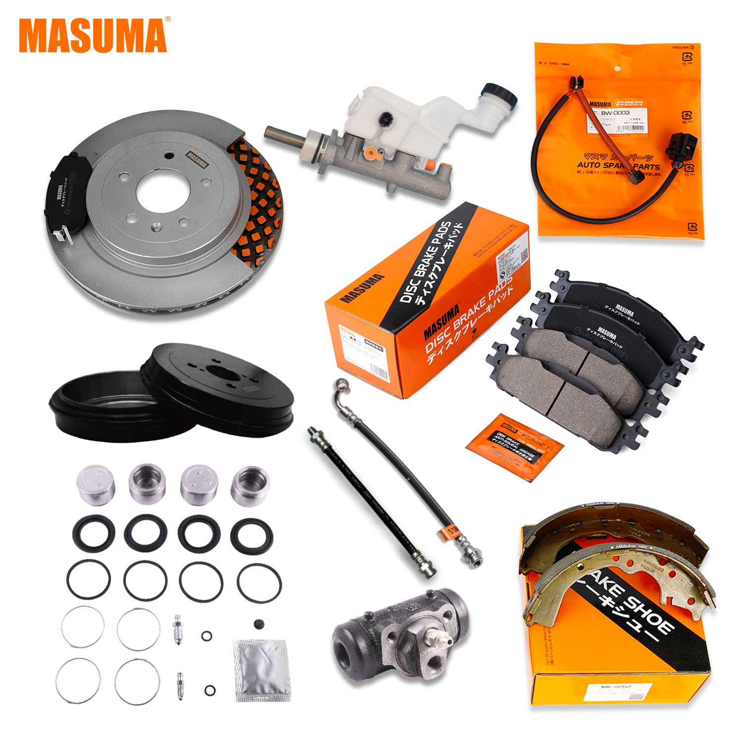 MS-E0003N MASUMA Auto Car Parts Pair Ceramic Disc Brake Pads 8E0698451 1H0698451A TF11W
