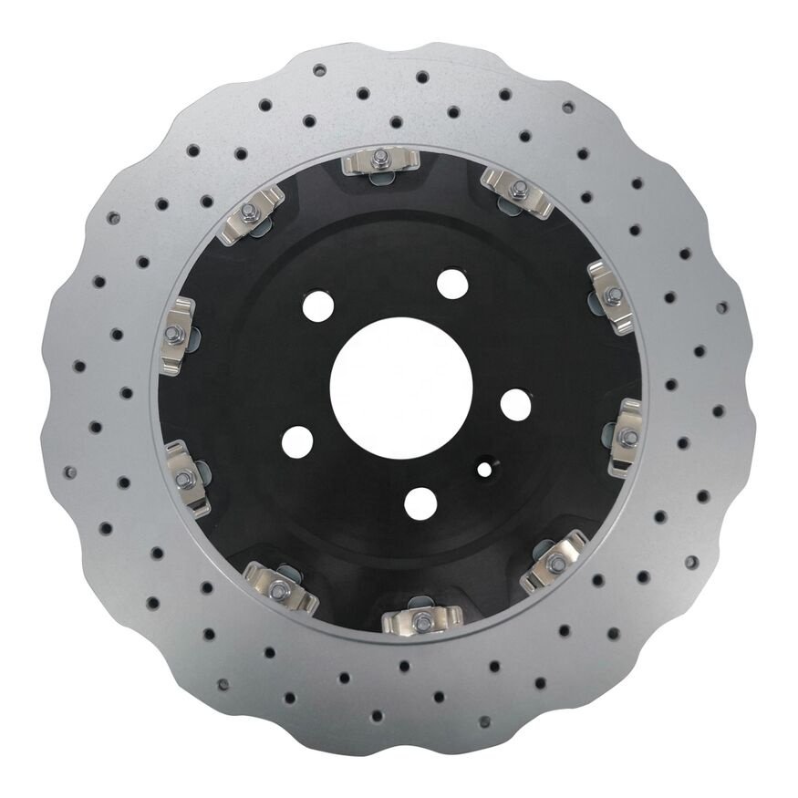 Drilled Custom Floating Brakes Rotors Disc for AUDI RS7 A6 C7 Avant RS6 Performance Quattro 4G0615601 356X22MM