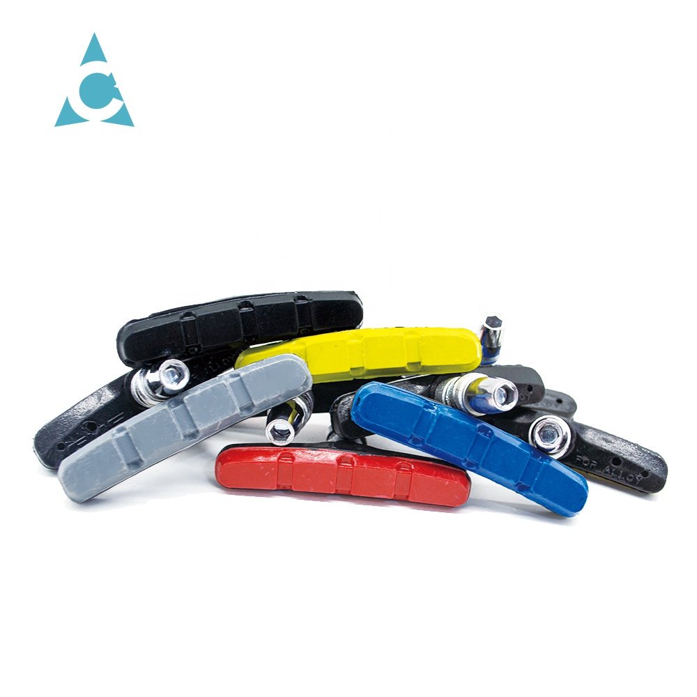 MTB Bike V Brake Holder Pads Shoes Blocks Black Rubber Durable Pad Road Bicycle Cycling Braking V-brake Pads