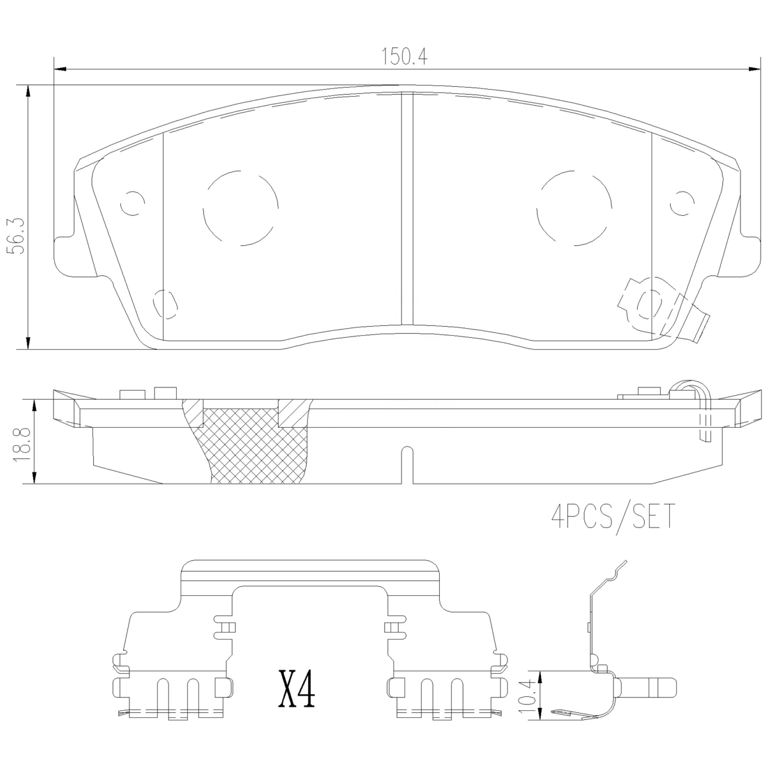 High Performance Factory Auto Parts Brake Pads (Pastillas De Freno) OEM Disc D1056/wva 22222/24166 Is Front Axle Brake