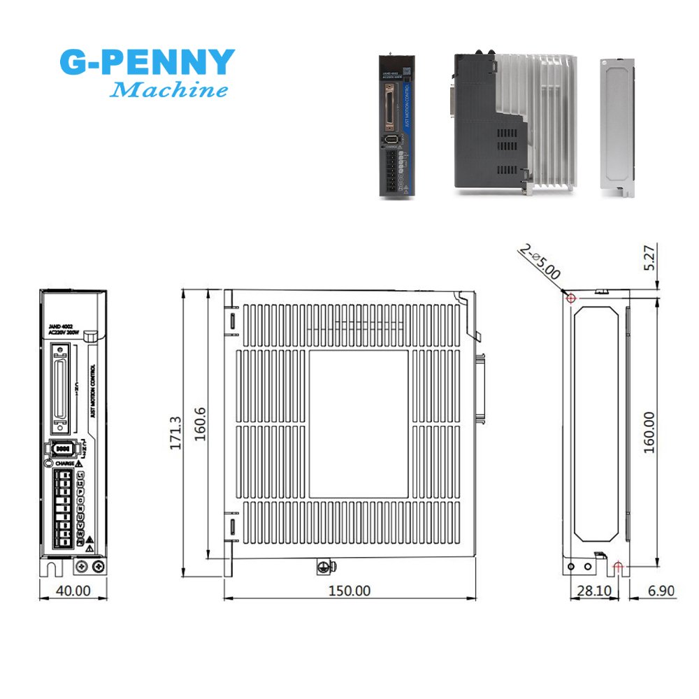 G-PENNY JMC 60gst 400w 220V 3000r/min 1.27N.m JAND4002-20B 60JASM504230K With Magnetic AC Servo Motor with Driver Kit