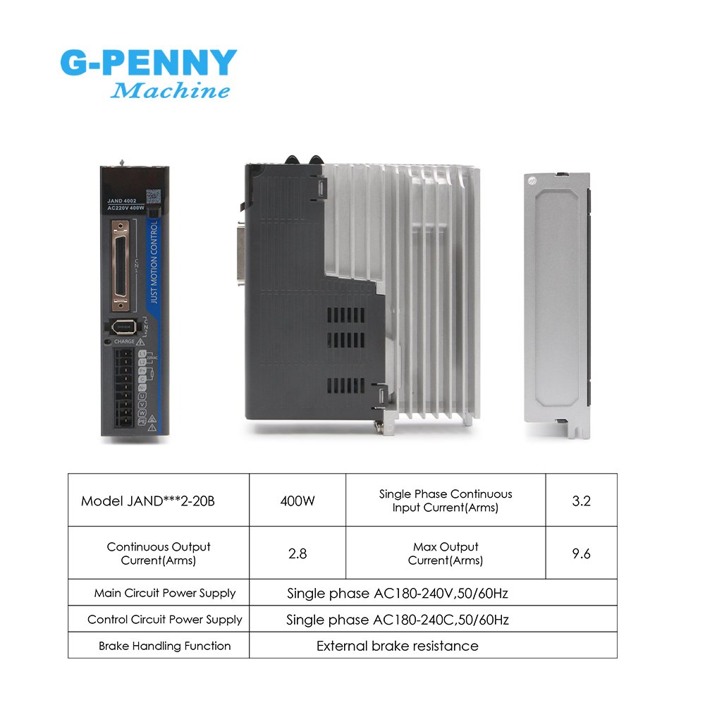 G-PENNY JMC 60gst 400w 220V 3000r/min 1.27N.m JAND4002-20B 60JASM504230K With Magnetic AC Servo Motor with Driver Kit