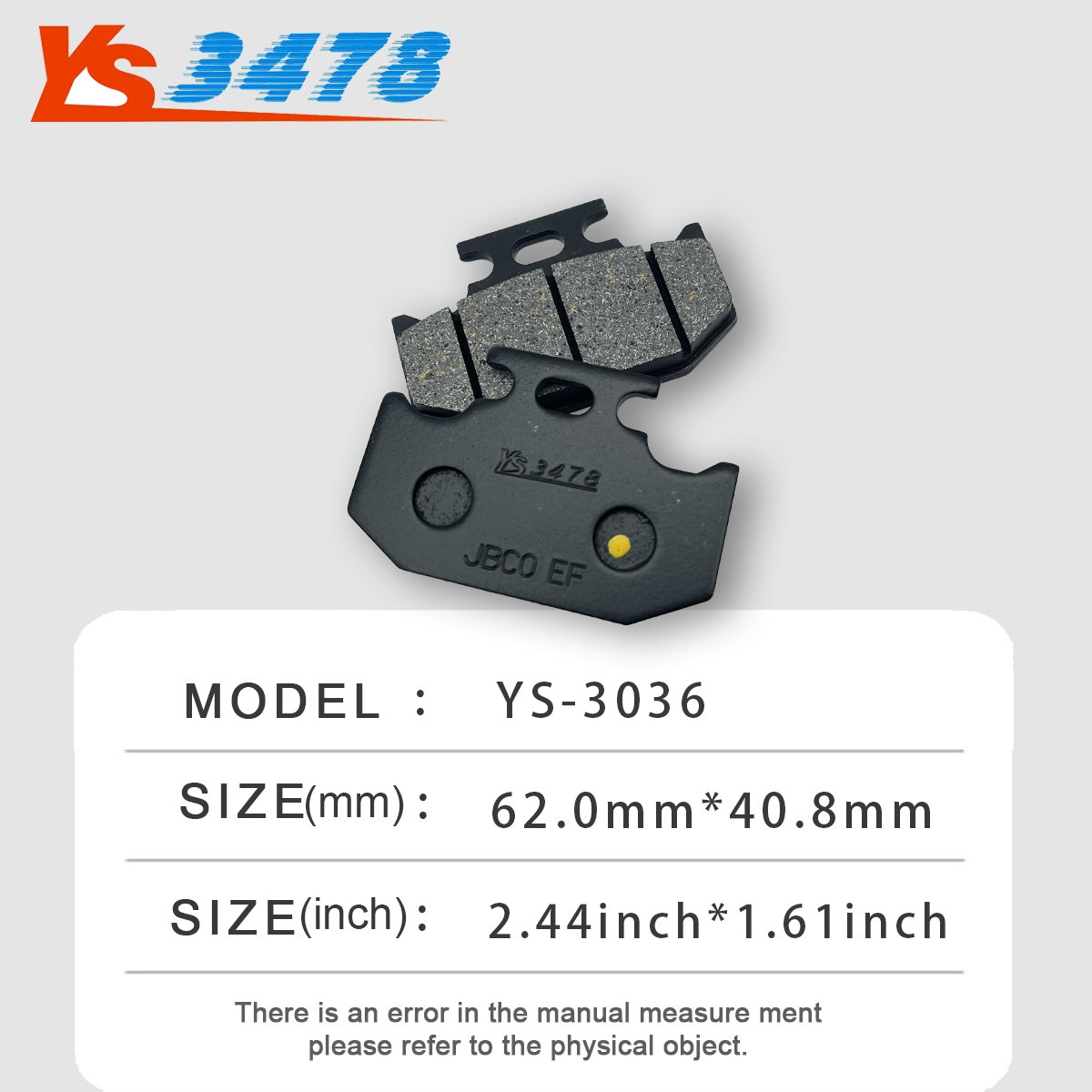 Long-Lasting Wear Resistance Semi Metallic Motorcycle Brake Pad for YAMAHA- DT 125 RE/ YZ 125