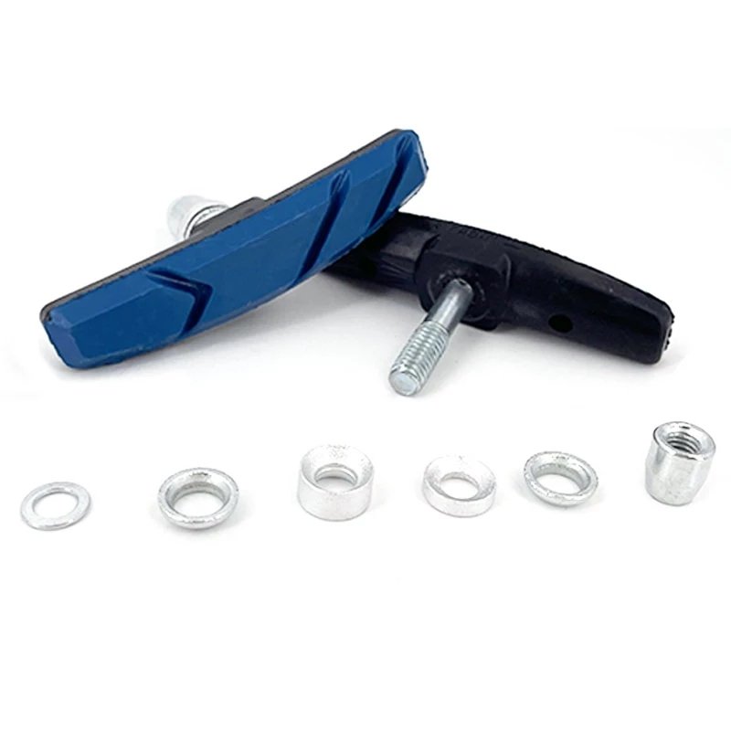 Durable Bicycle V Brake Holder Pads Long-Lasting Performance Good Silent Cycling Shoes Blocks with Rubber Pad