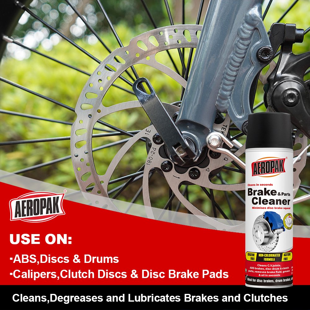 AEROPAK 500ml Strong Powerful Brake Parts Disc Cleaner for Clean and Degrease Linings Cleening