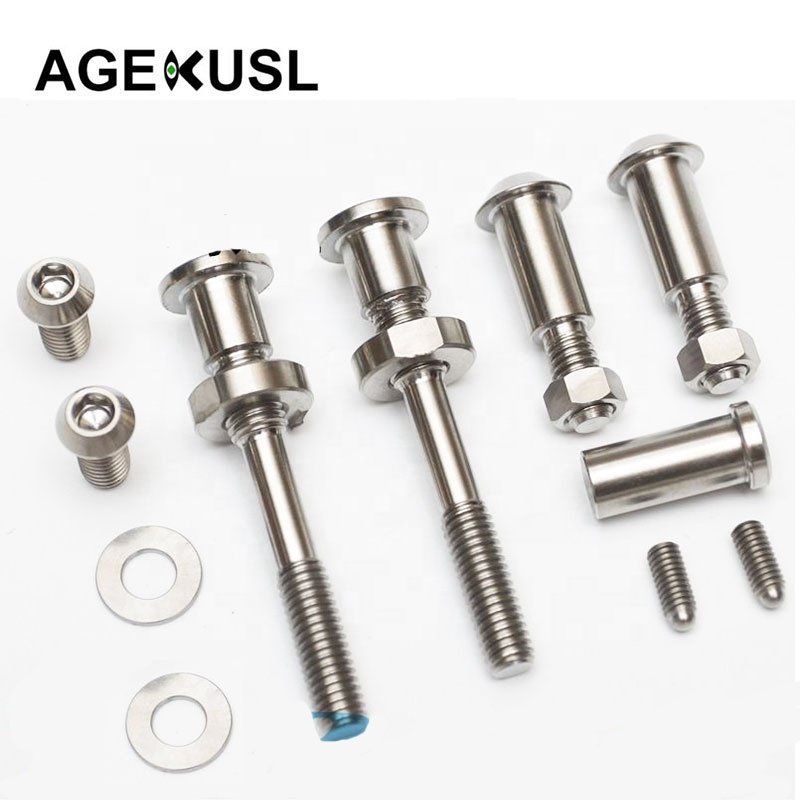 AGEKUSL Titanium Brake Bolt Set Use for 2018 Brompton Bike Front Rear Brake Calipers Titanium Bicycle Brake Bolts