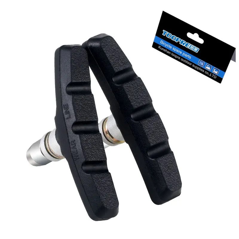 TOOPRE Mountain Road Bike Brake Pads MTB Bicycle Braking V-Brake Holder Shoes Rubber Blocks Durable Cycling Accessories