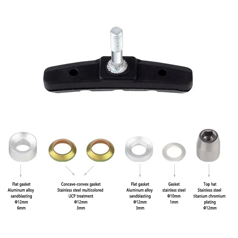 TOOPRE Mountain Road Bike Brake Pads MTB Bicycle Braking V-Brake Holder Shoes Rubber Blocks Durable Cycling Accessories