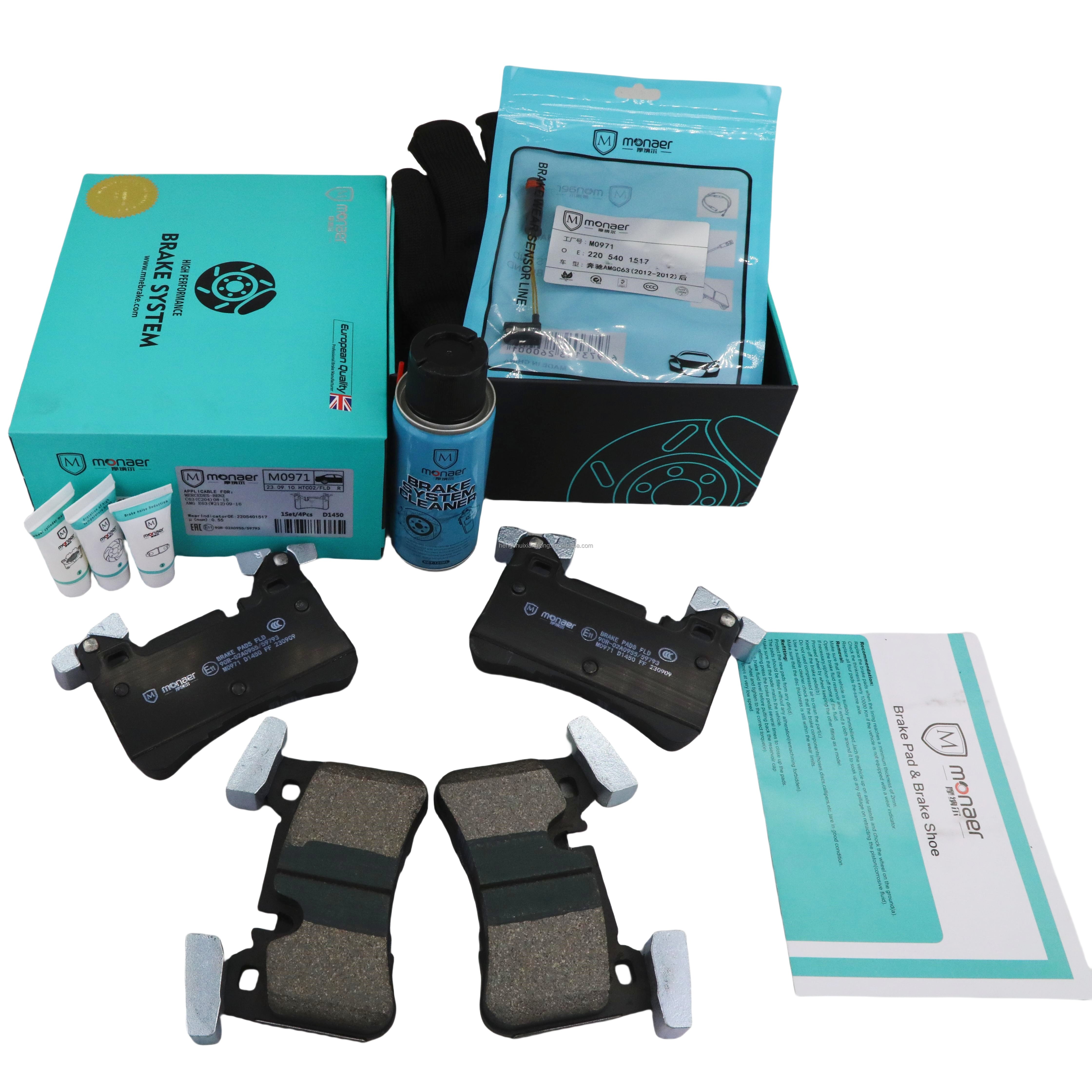 D1450 Monaer Ceramic Brake Pads for MERCEDES-BENZ High Quality No Noise, Low Dust Brake Pad