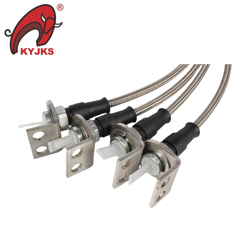 Front Extended Stainless Steel Brake Lines Hose Kit for Jeep Wrangler JK 2007-2018 4-6''