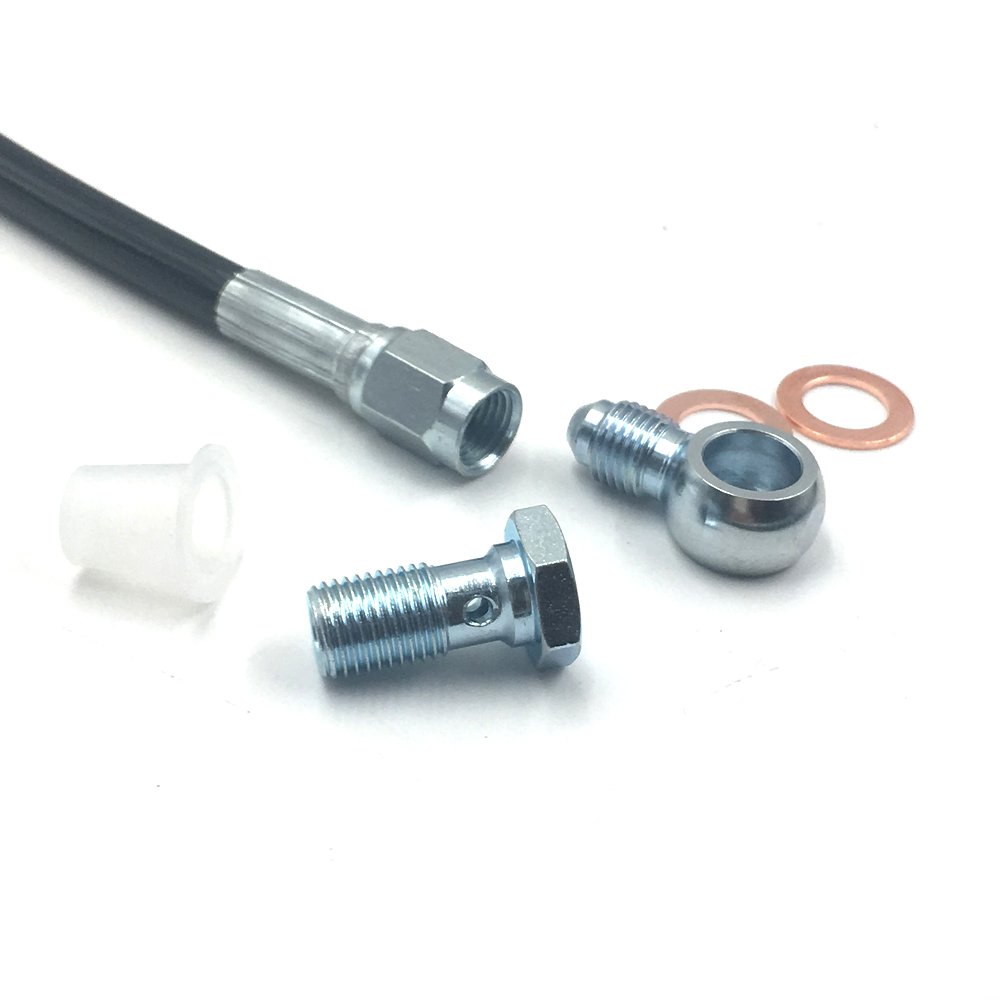 Stainless Steel Braided Flexible Brake & Fuel Clutch PTFE Nylon Hose Tube Motorcycle Motorbike Auto Brake Hoses Kit