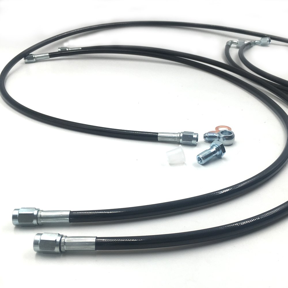 Stainless Steel Braided Flexible Brake & Fuel Clutch PTFE Nylon Hose Tube Motorcycle Motorbike Auto Brake Hoses Kit