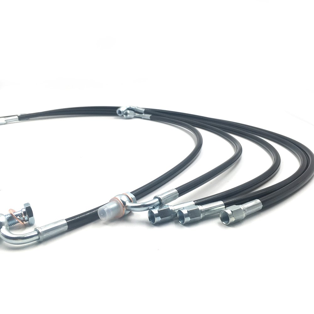 Stainless Steel Braided Flexible Brake & Fuel Clutch PTFE Nylon Hose Tube Motorcycle Motorbike Auto Brake Hoses Kit