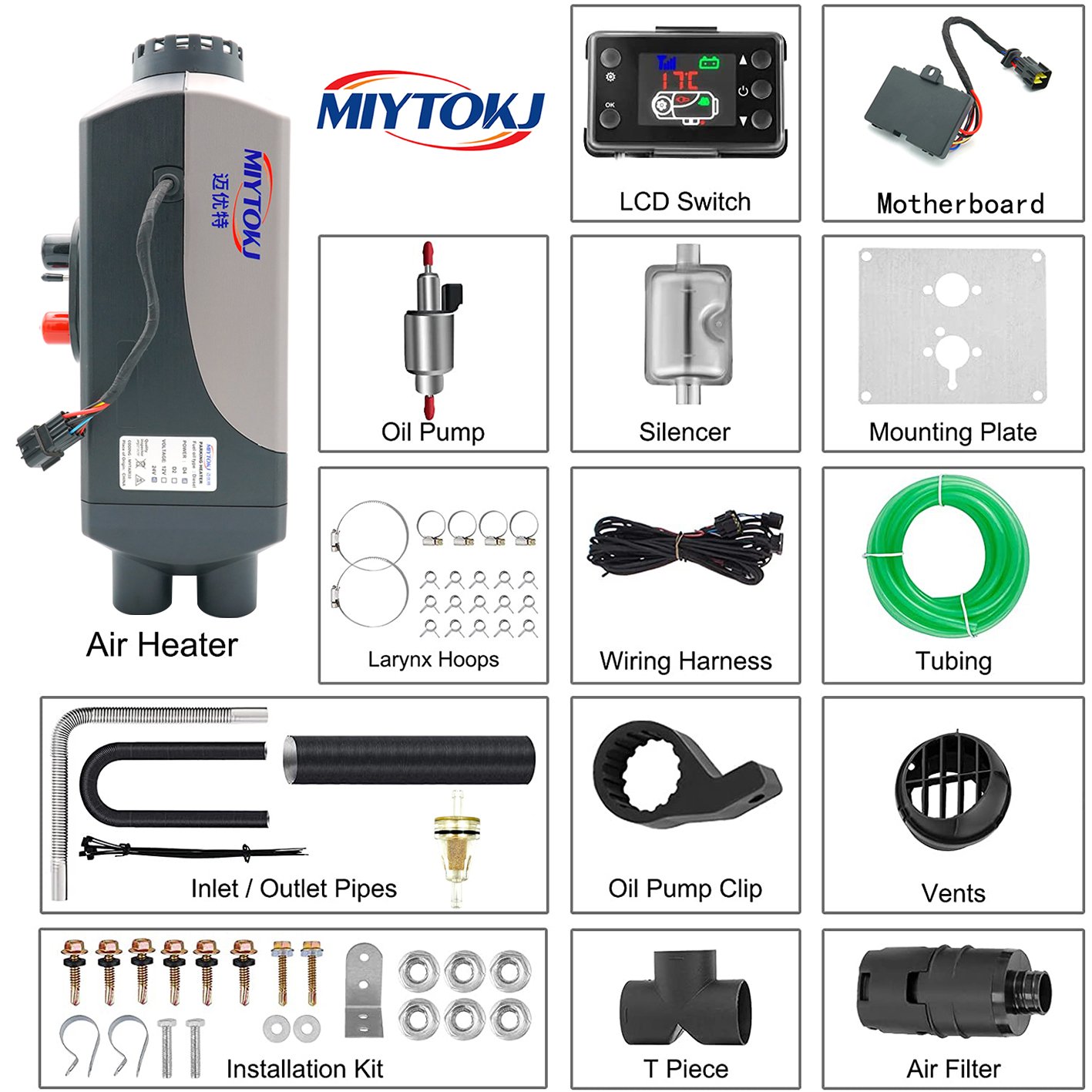 China Integrated Portable 5KW Auto 24V Diesel Air Heater Universal for Truck Boat Car Parking 12V