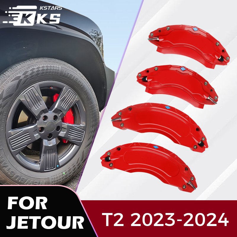 4PCS Brake Caliper Cover for Jetour T2 2023 2024 Caliper Cover Aluminium Alloy 19 20 Inch 12 Colors Car Modification Accessories