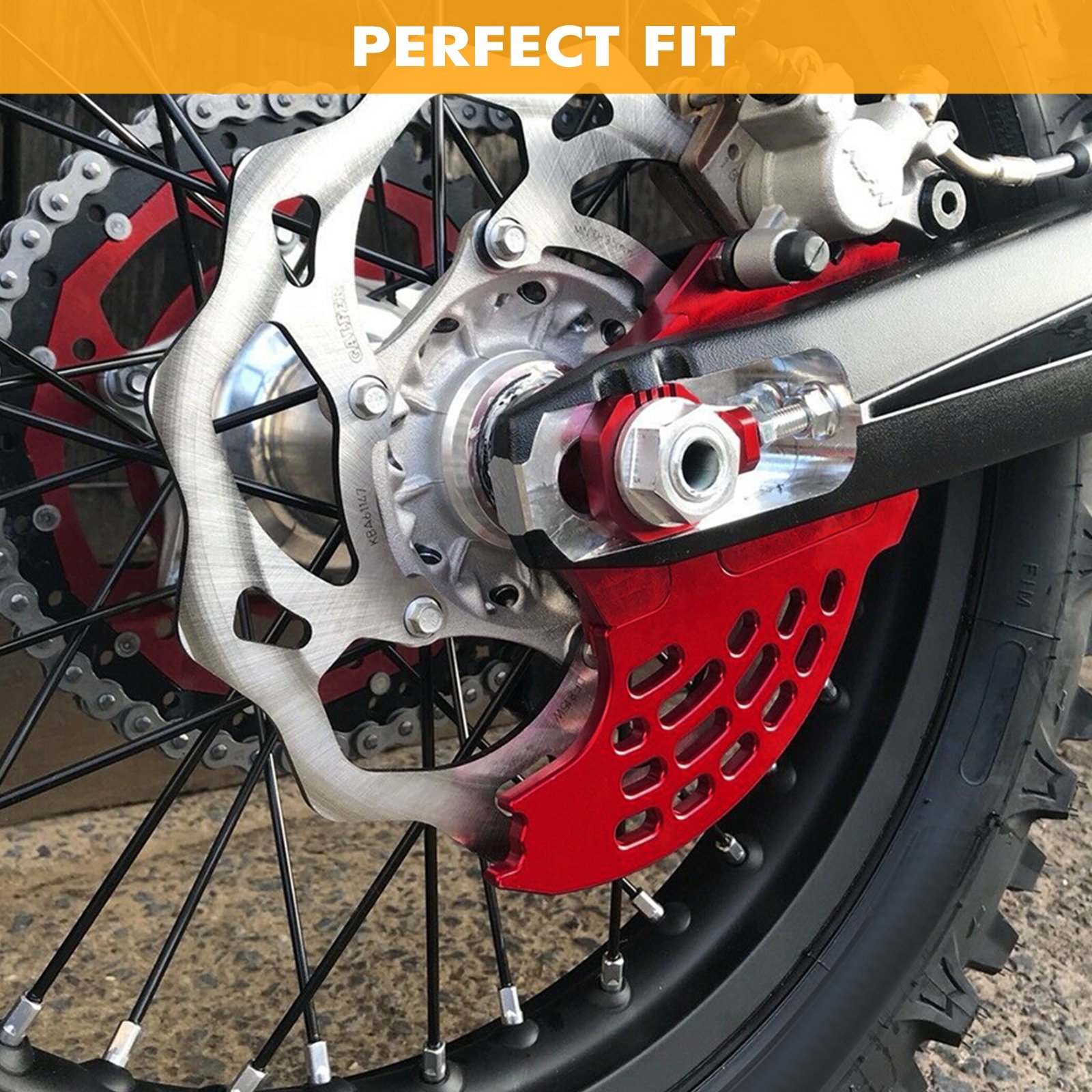 NiceCNC CNC Caliper Support Rear Brake Disc Guard for Beta RR 125 200 250 300 2019-2022 2023 2024