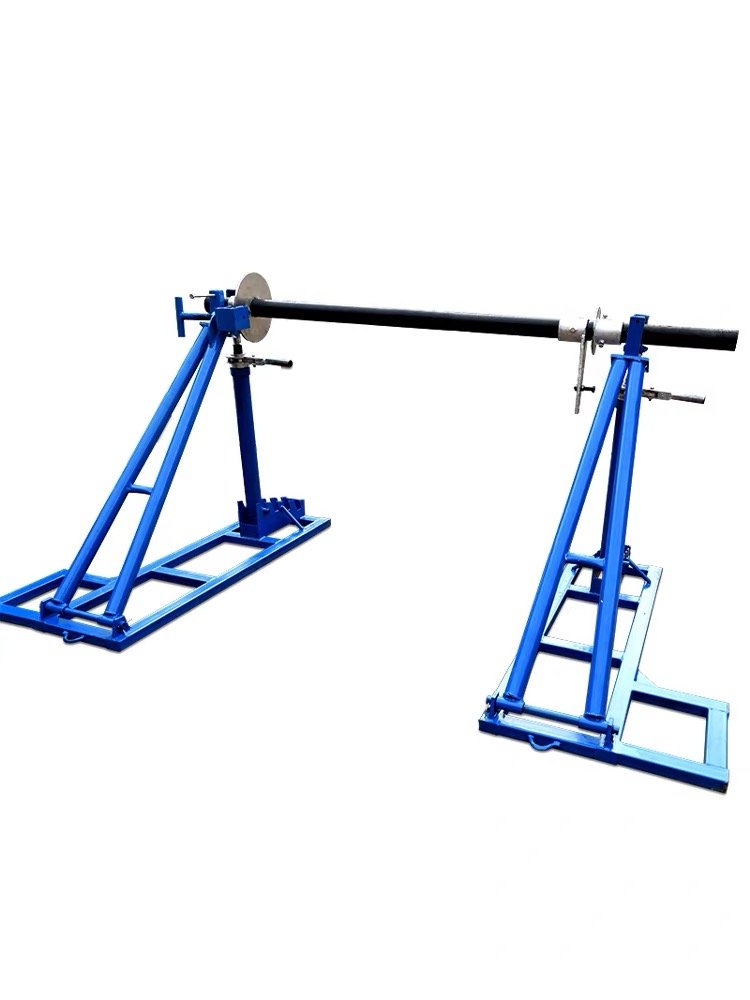 Combined Cable Support Large Tonnage Cable Tray Removable Tension Belt Brake Hydraulic Device Cable Reel Stand