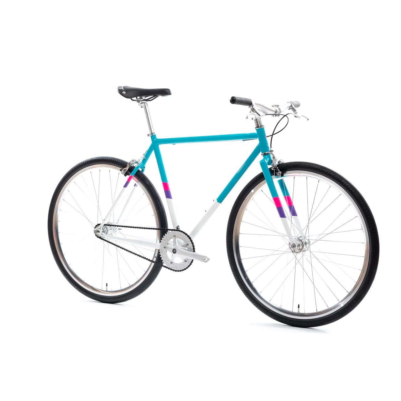 Hangzhou Factory Lightweight Single Speed Fixie Bicycle 4130 CR-MO Frame Mens Racing Cycle 700c Road Bike Adult Bicycle for Sale