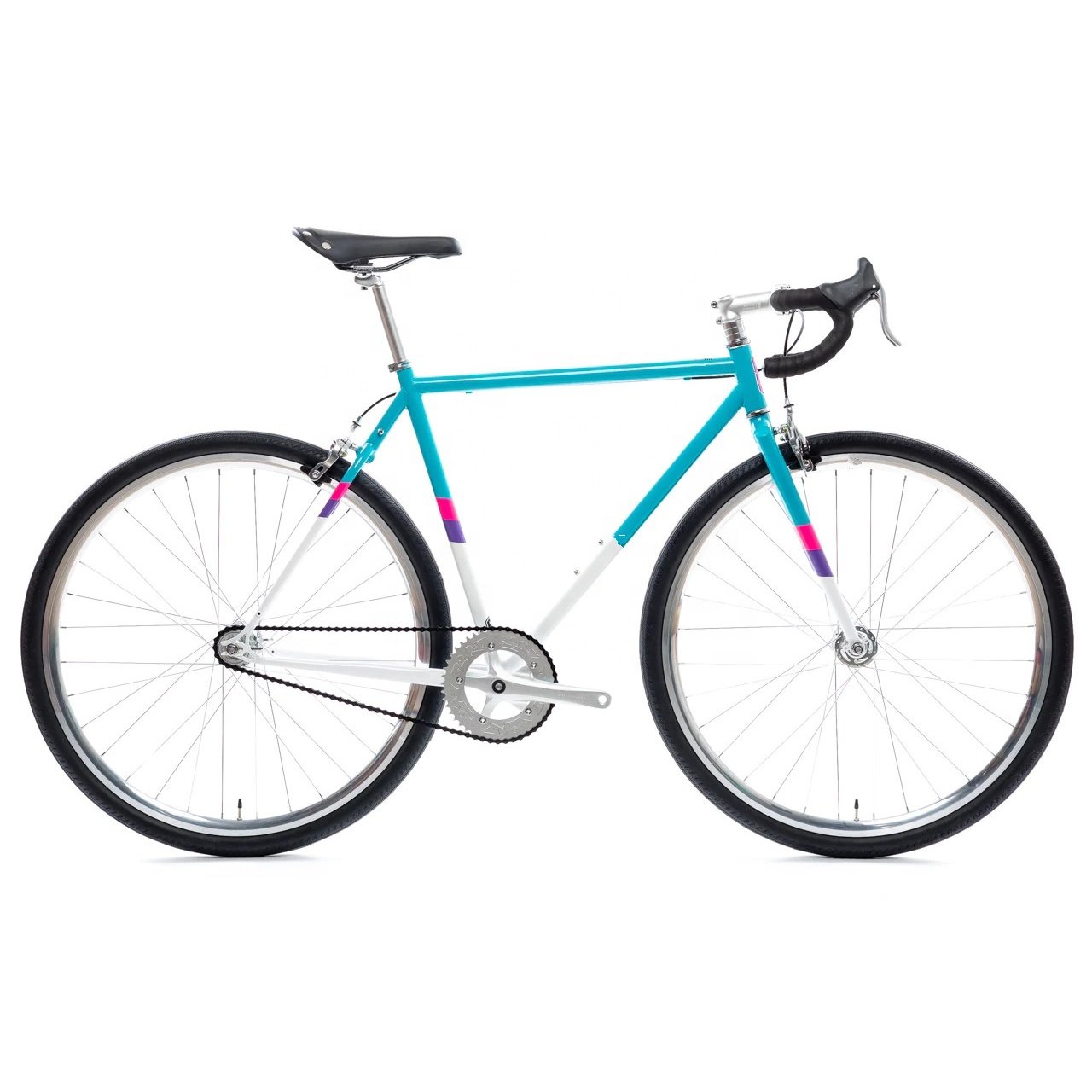 Hangzhou Factory Lightweight Single Speed Fixie Bicycle 4130 CR-MO Frame Mens Racing Cycle 700c Road Bike Adult Bicycle for Sale
