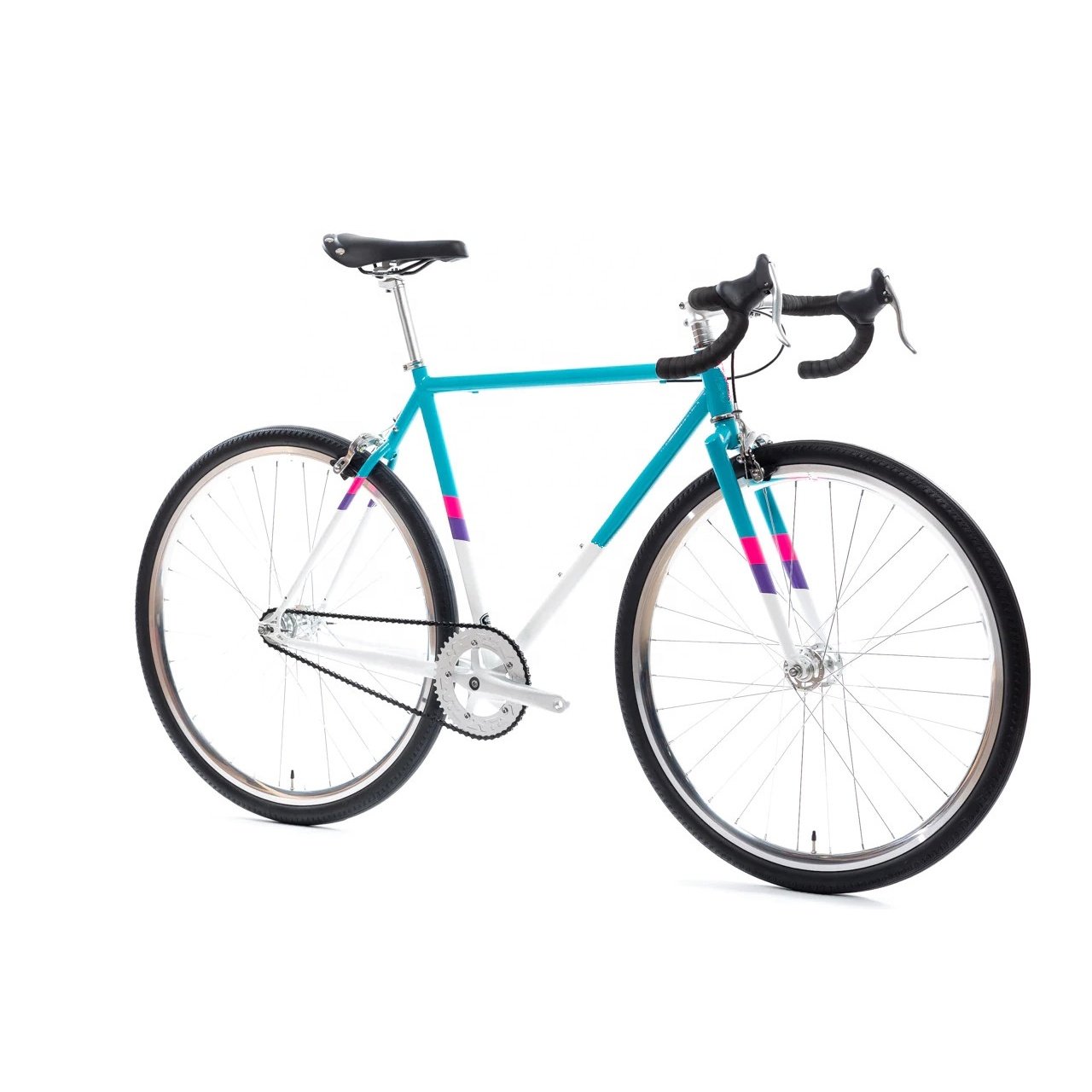 Hangzhou Factory Lightweight Single Speed Fixie Bicycle 4130 CR-MO Frame Mens Racing Cycle 700c Road Bike Adult Bicycle for Sale