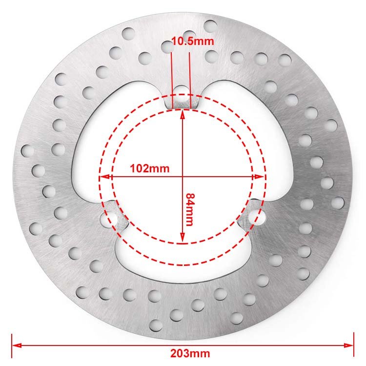 Custom Rear 203mm Motorcycle Brake Disc for Yamaha XG250 XT250 XTZ250