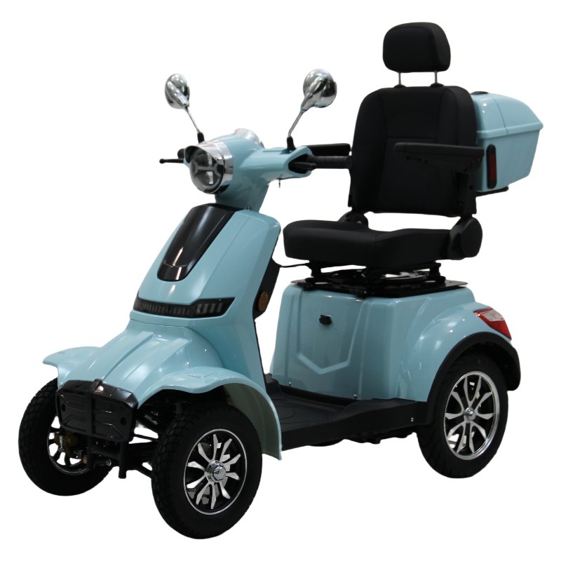 COC CE Certificate 60V 20AH 30AH Lithium Battery Drum Brake Four Wheel Electric Scooter for Elderly