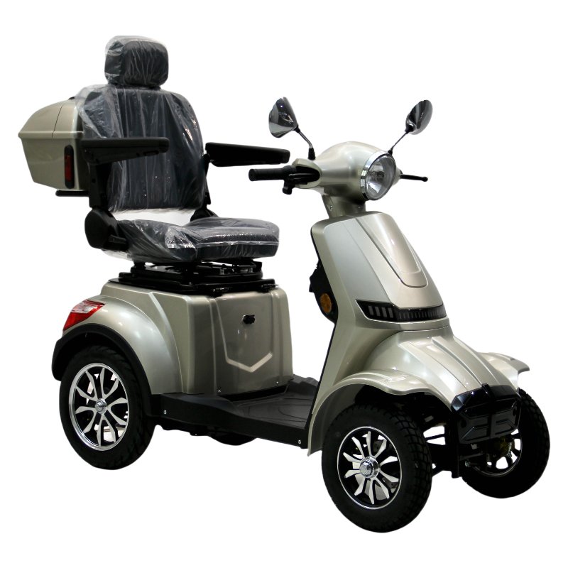 COC CE Certificate 60V 20AH 30AH Lithium Battery Drum Brake Four Wheel Electric Scooter for Elderly