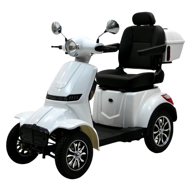 COC CE Certificate 60V 20AH 30AH Lithium Battery Drum Brake Four Wheel Electric Scooter for Elderly