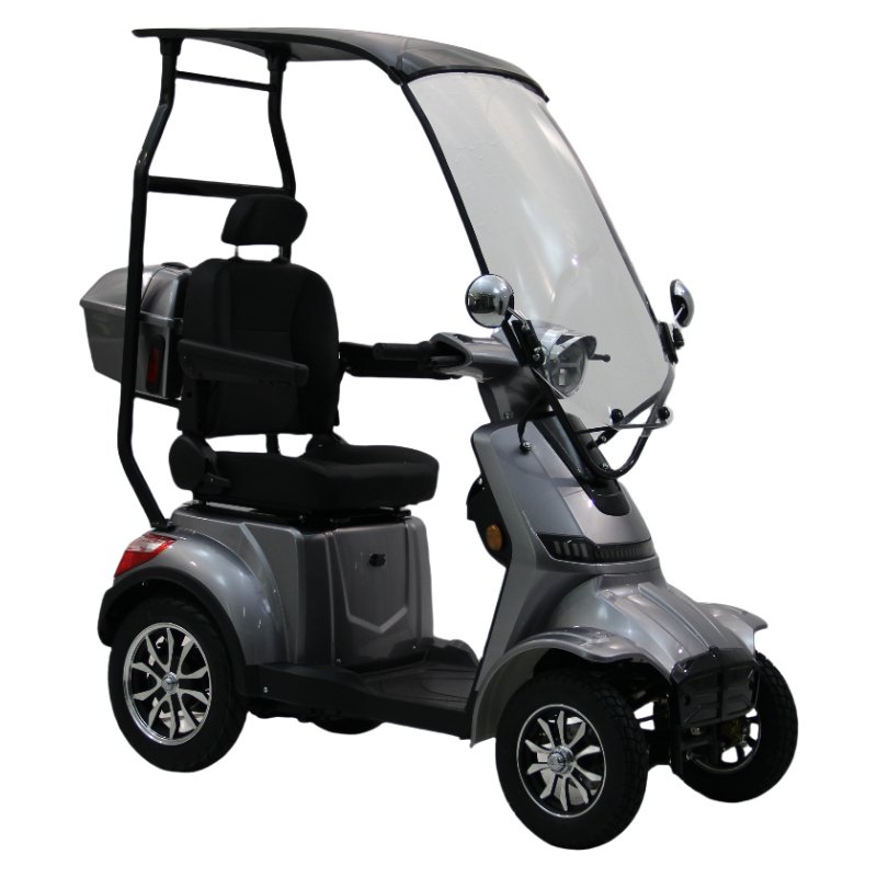 COC CE Certificate 60V 20AH 30AH Lithium Battery Drum Brake Four Wheel Electric Scooter for Elderly