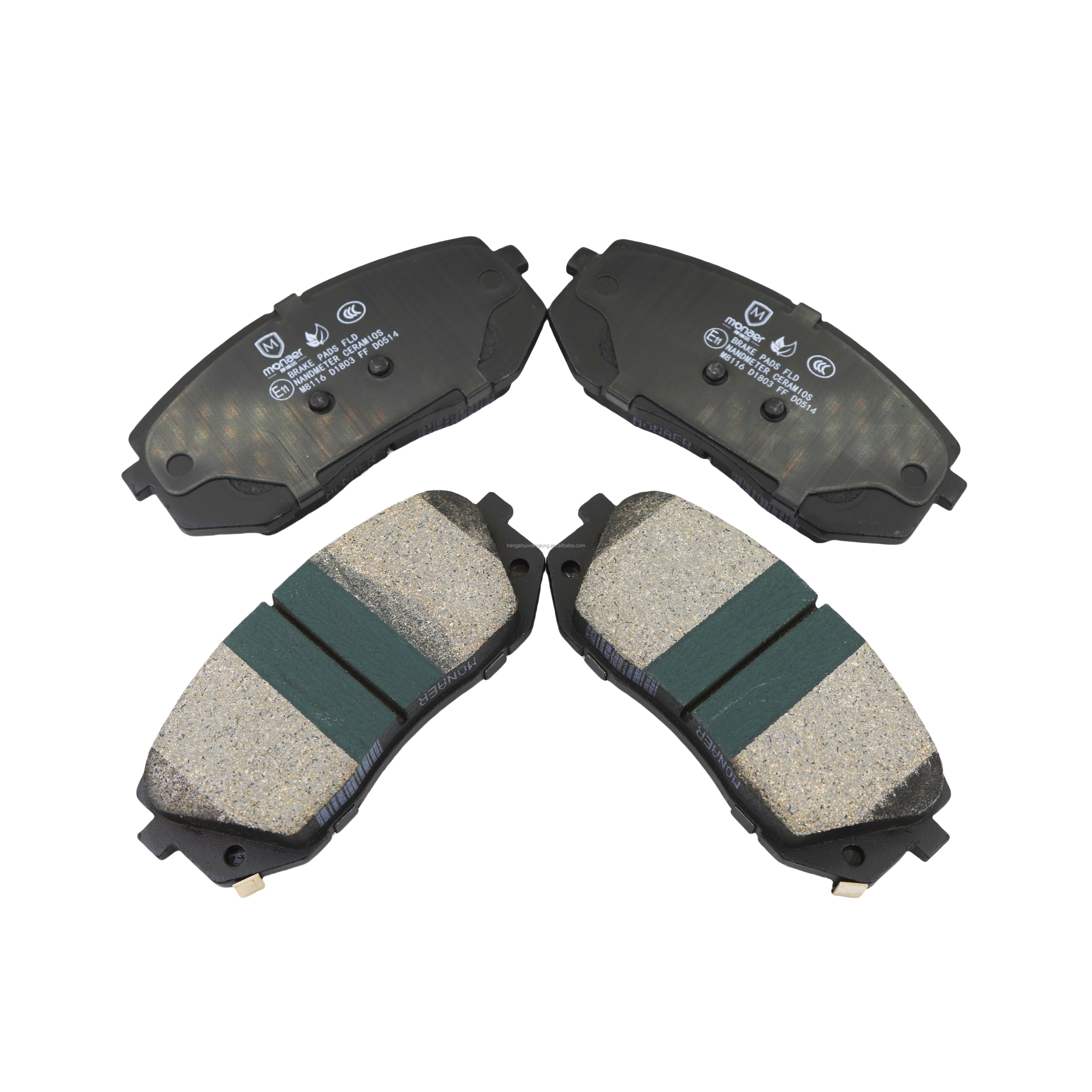 PN0052 PN0578 Monaer High Performance Brake Pads D1803 Ceramic Front Brake Pad for Hyundai