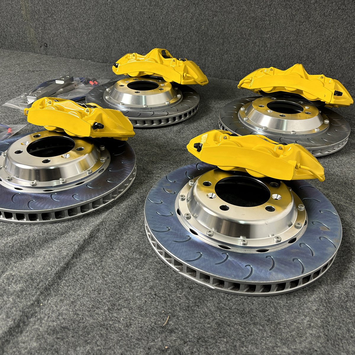 Yellow Brake Kit :Front GT6 6-piston Car Caliper, Rear GT4 4-piston Brake Caliper for Civic Type R Fit Jazz Accord NSX Series