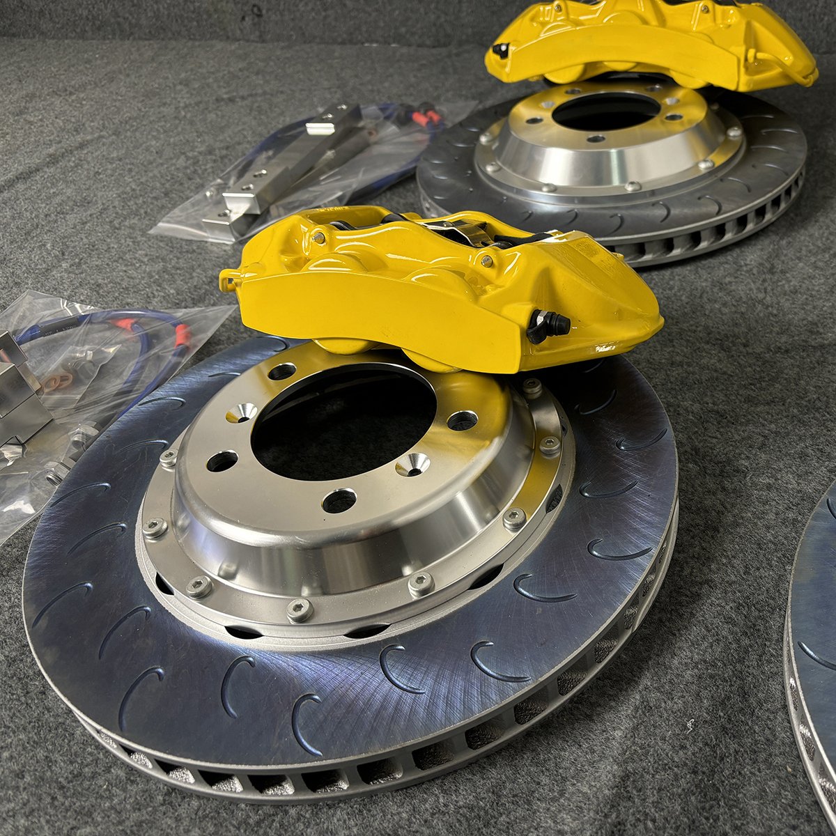 Yellow Brake Kit :Front GT6 6-piston Car Caliper, Rear GT4 4-piston Brake Caliper for Civic Type R Fit Jazz Accord NSX Series