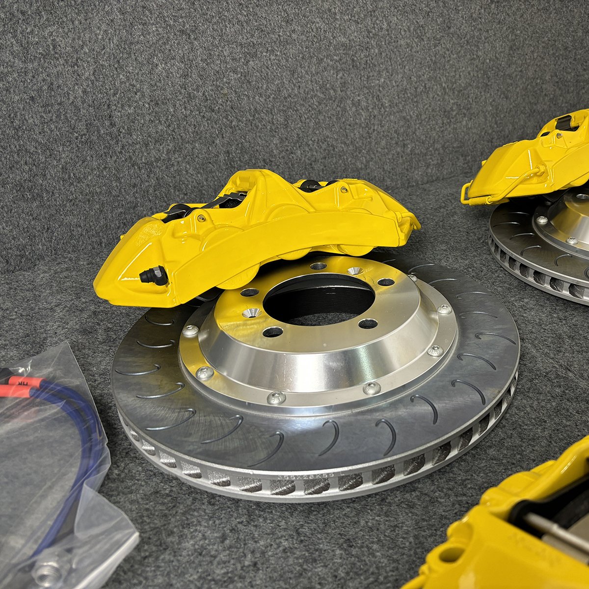 Yellow Brake Kit :Front GT6 6-piston Car Caliper, Rear GT4 4-piston Brake Caliper for Civic Type R Fit Jazz Accord NSX Series