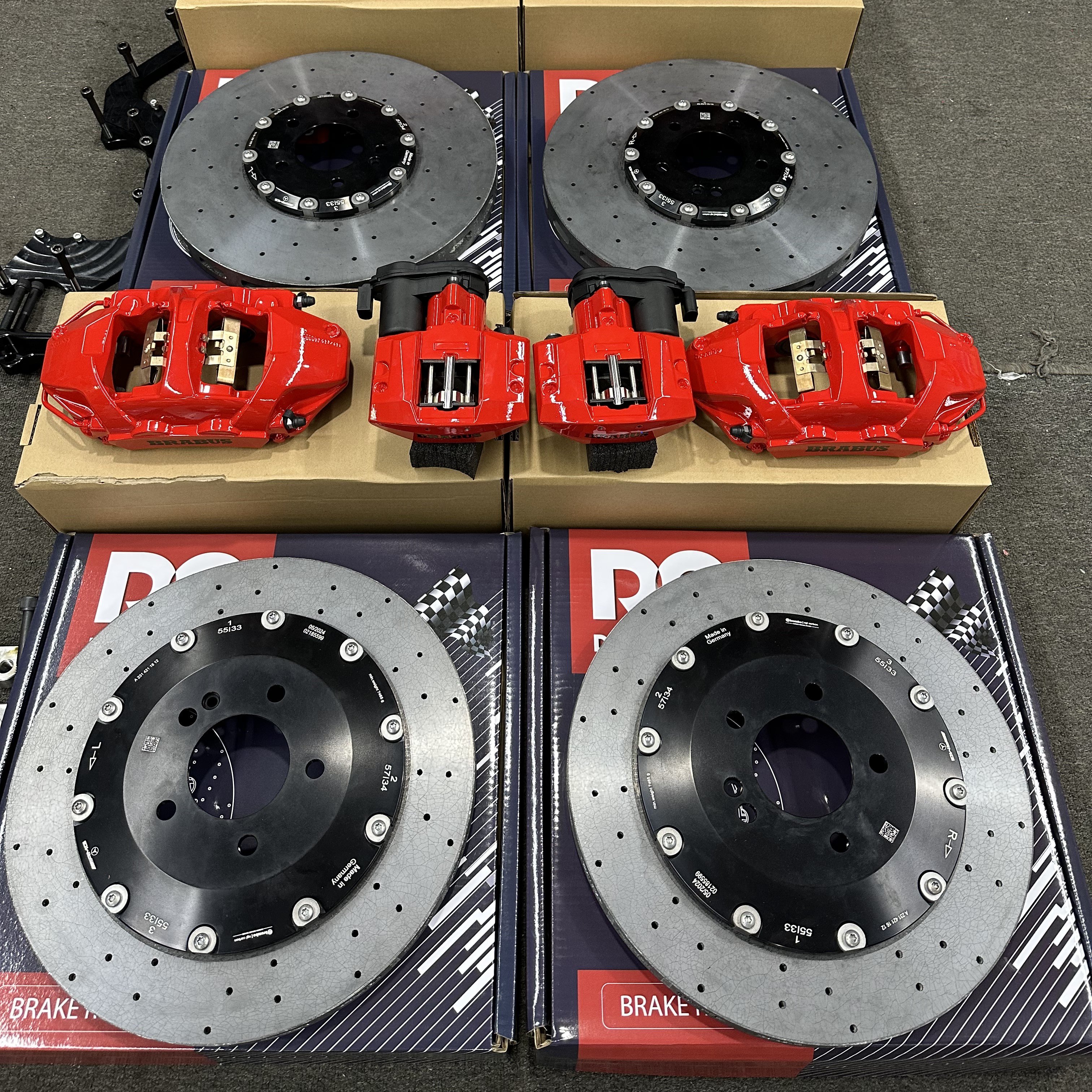 420/400mm Carbon Ceramic Brake Disc 10 Pot Caliper Kit Auto Parts for BRABUS